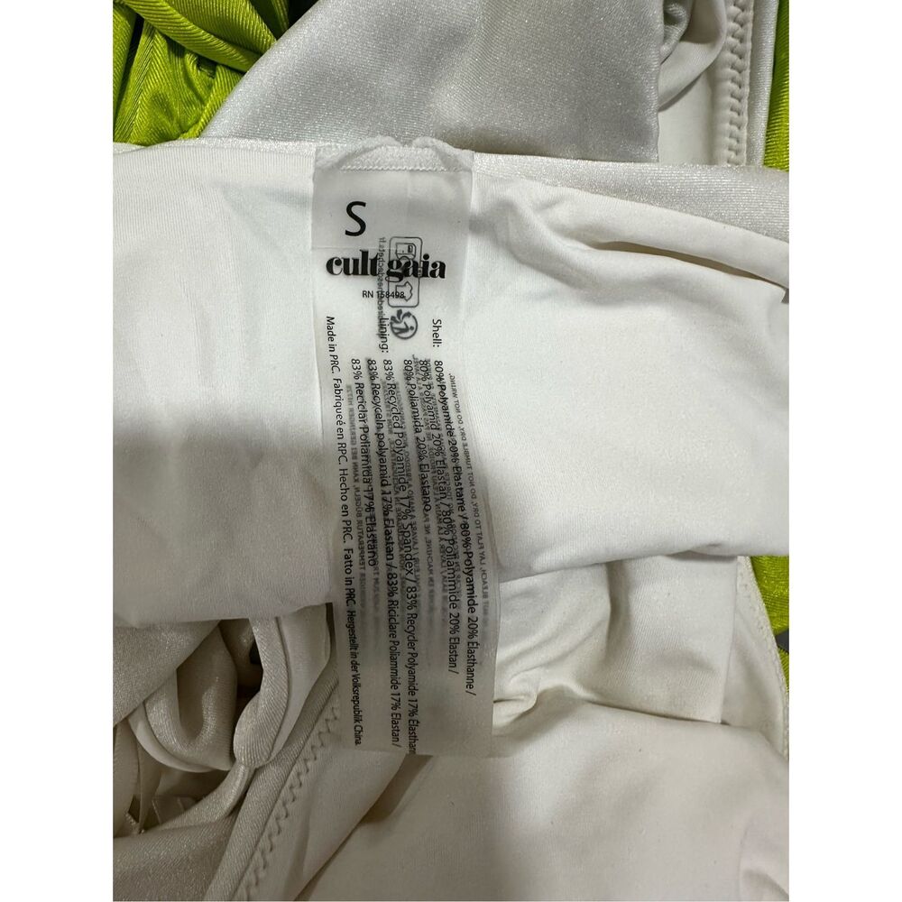 NWOT Cult Gaia Caitriona Beaded One Piece Swimsuit White Size Small $358 - Picture 9 of 9